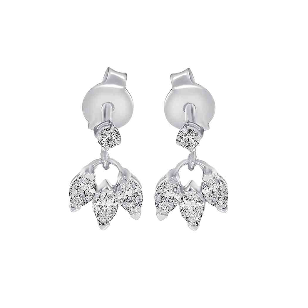 Marquise Shape Diamond Stud Earring ER22163A